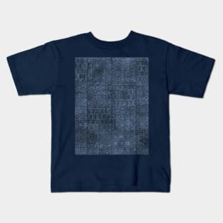 Dark Blue Tails Kids T-Shirt
